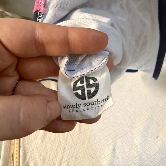 Simply Southern Women's Blue Pink Halter Sheath Dress Small - Picture 5 of 6